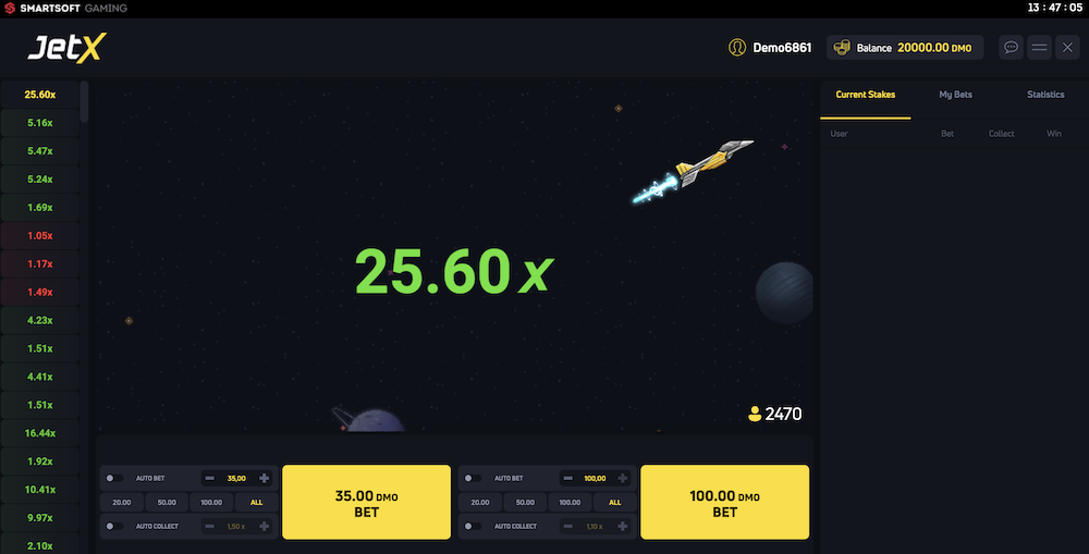 versão demo jetx